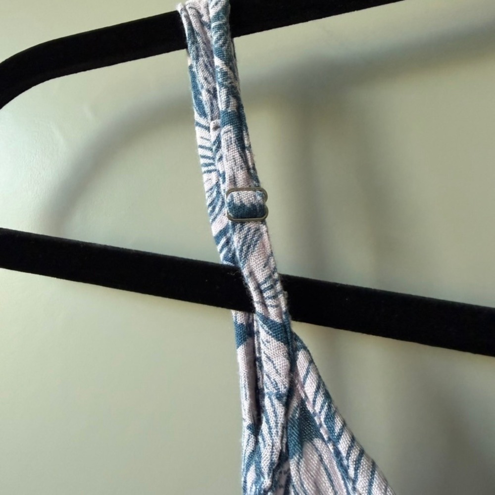 Hawaii Cami Dress Women S Blue Pink Hibiscus Floral Rayon Adjustable Strap - Picture 11 of 12